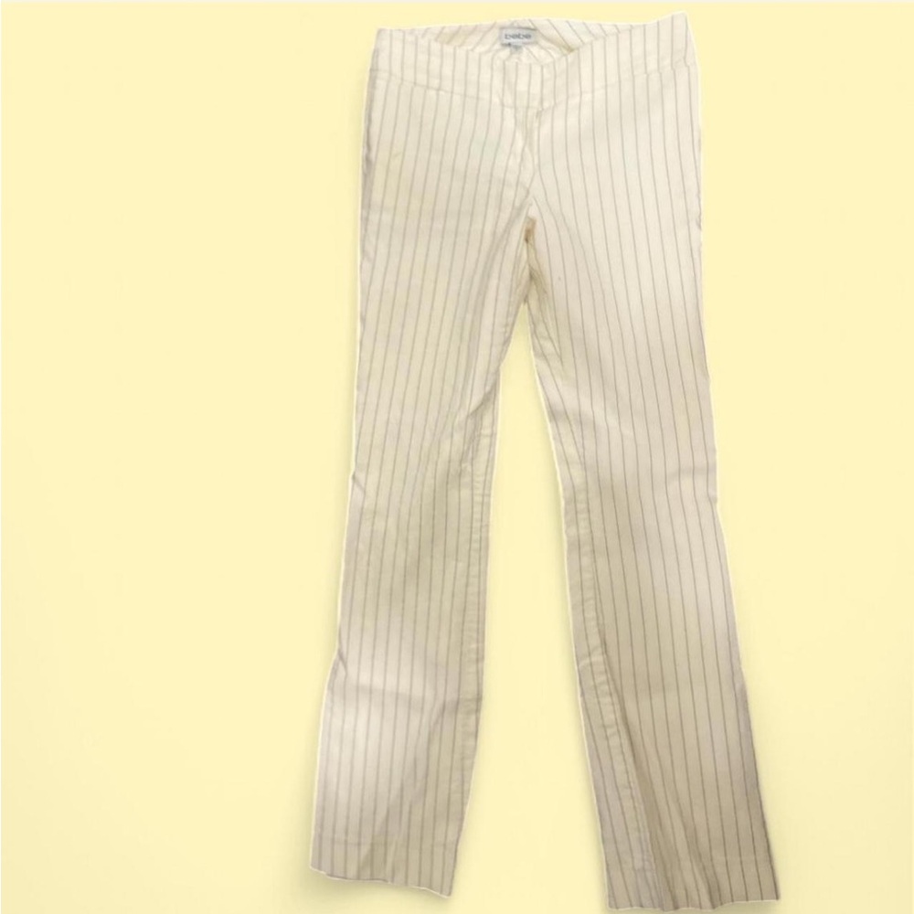 Bebe White And Blue Pinstripe Dress Pants